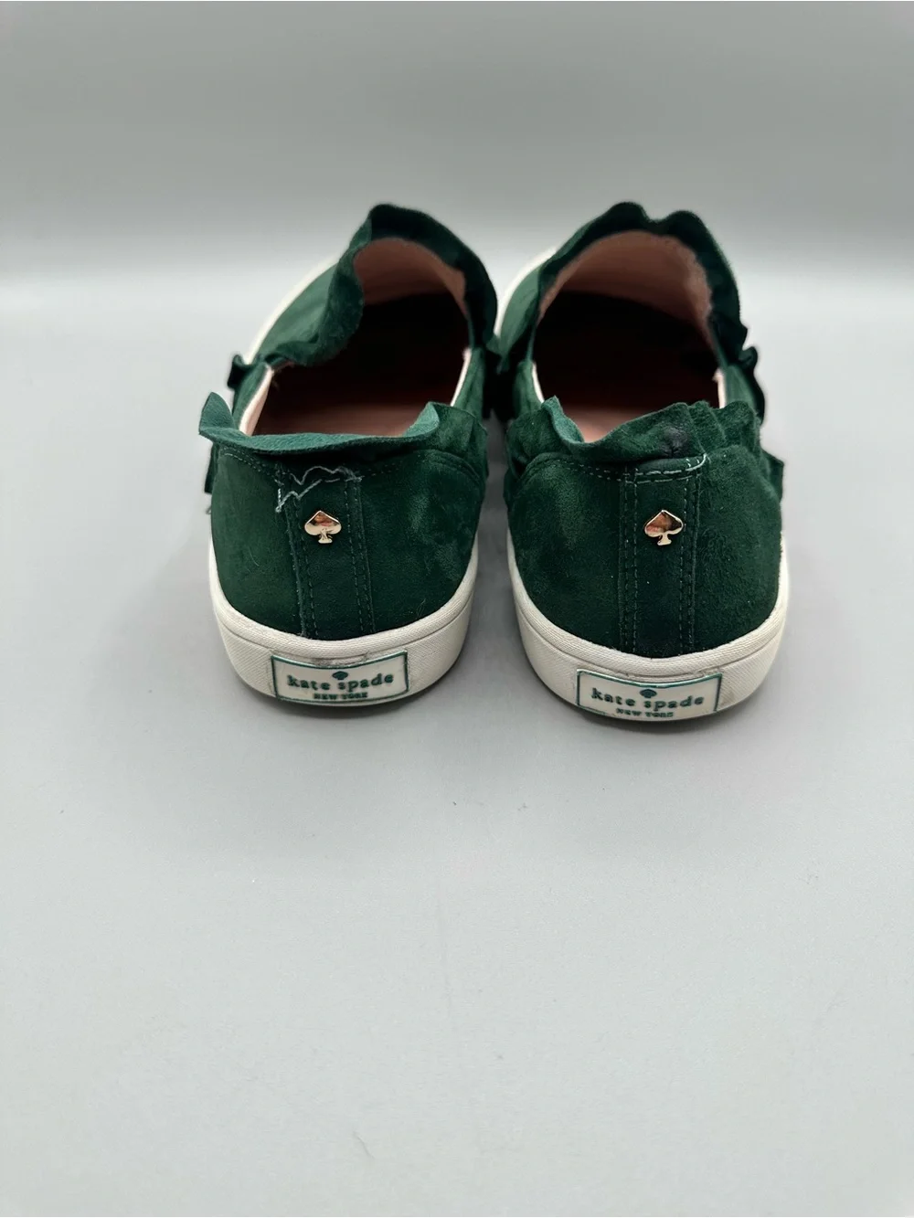Kate Spade New York Lilly Suede Slip On Sneakers Women 7M Dark Green